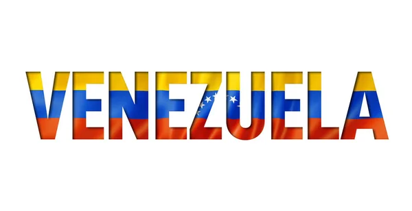 Venezuela flag szöveg betűtípus — Stock Fotó
