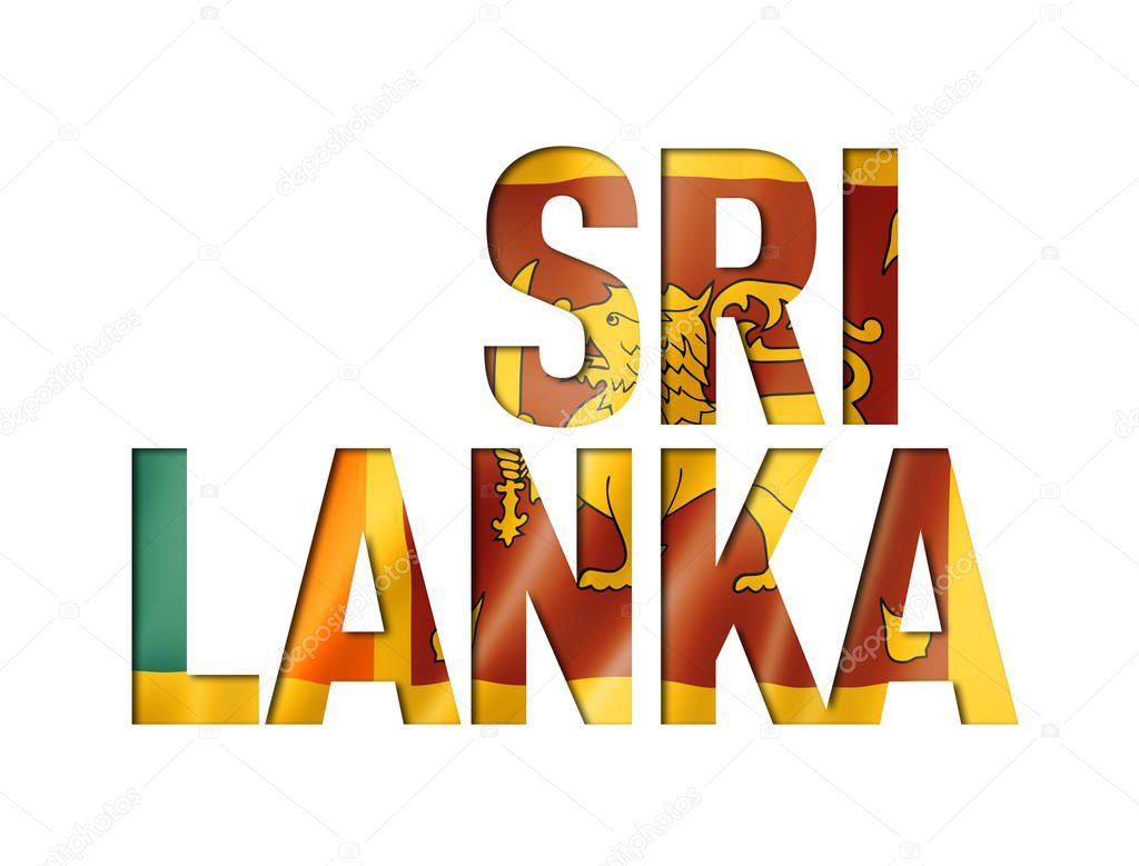 sri lanka flag text font