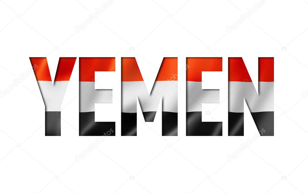 yemen flag text font