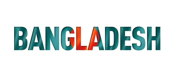 Bangladesh flag font di testo — Foto Stock
