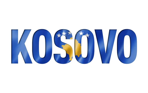 Γραμματοσειρά κειμένου σημαίας του kosovo — Φωτογραφία Αρχείου