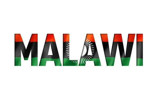 Police de texte drapeau malawi — Photo