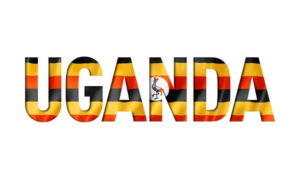 Uganda flag text lettertype — Stockfoto