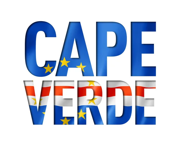 Caratteri di testo Bandiera Capo Verde — Foto Stock