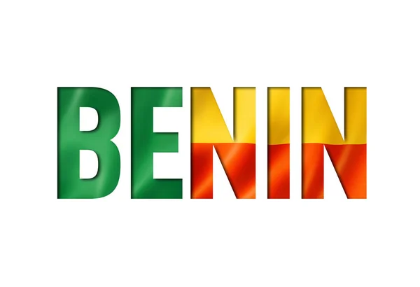 Benin drapeau texte police — Photo