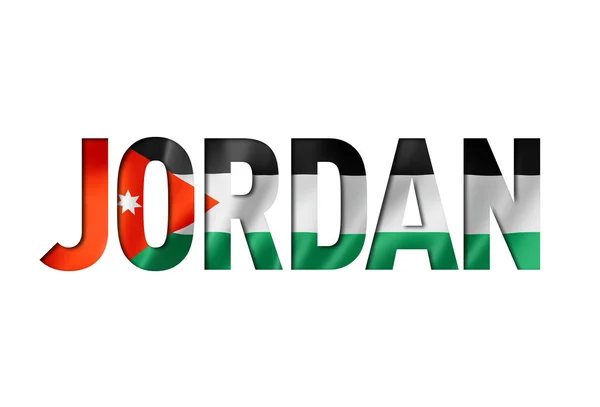 Skrifttype på jordansk flagg – stockfoto