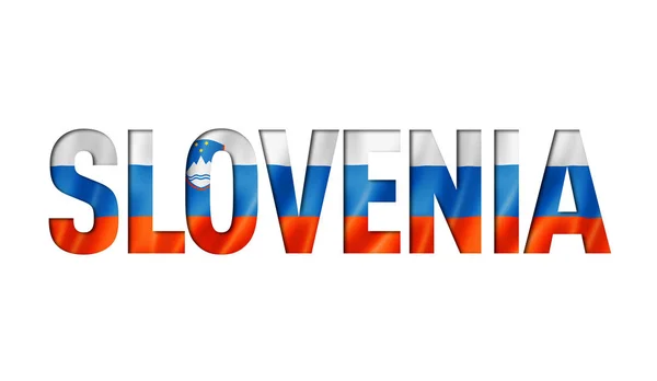 Slovenian flag text fuente —  Fotos de Stock