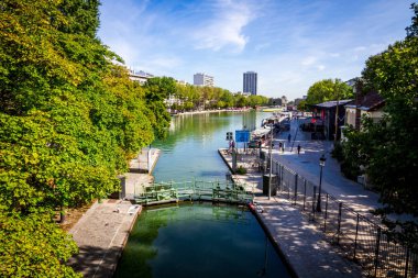 Paris - 6 Eylül 2019 Villette Kilit ve İskelesi