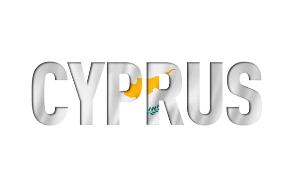 Cyprus flag text font — Stock Photo, Image