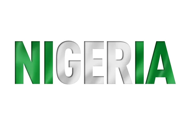Nigeria flag text fuente —  Fotos de Stock