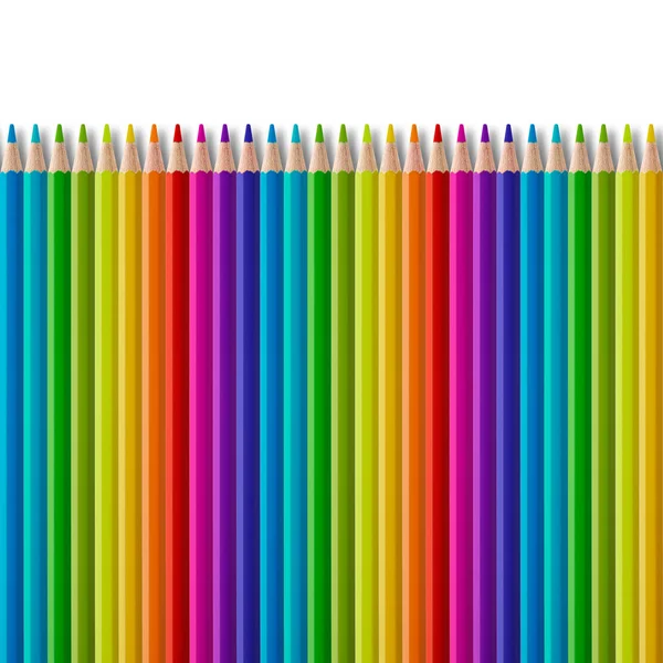 Set of color wooden pencil collection on white background — Stock Photo, Image