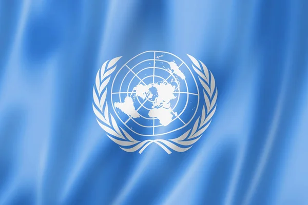 Vlajka Organizace spojených národů — Stock fotografie