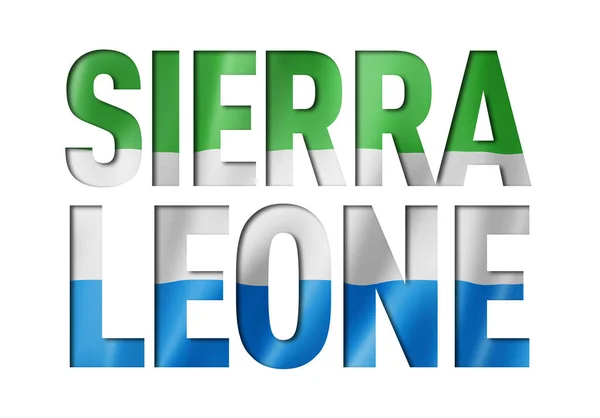 Sierra Leone police de texte drapeau — Photo