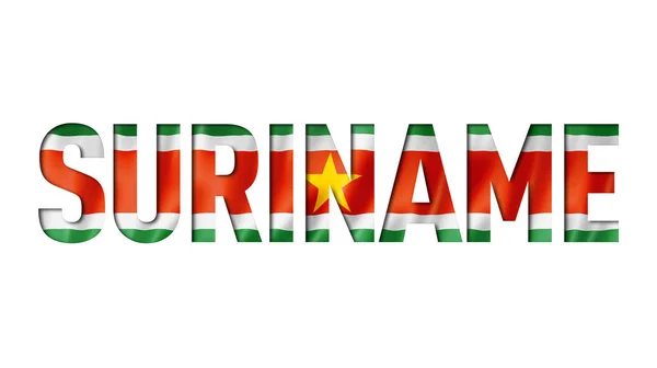 Suriname flag font di testo — Foto Stock