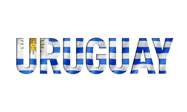 Uruguaian flag text fuente — Foto de Stock