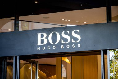 Paris - September 10, 2019 : The Hugo Boss luxury store entrance