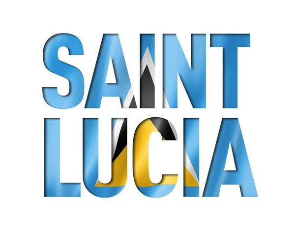 Santa Lúcia flag text font — Fotografia de Stock