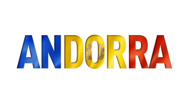 andorran flag text font