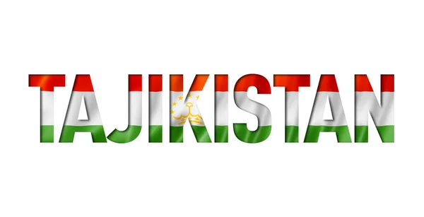 Tajikistan flag szöveg betűtípus — Stock Fotó