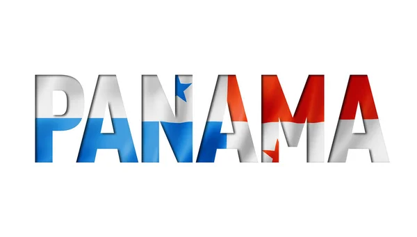 Panama flag text font — Fotografia de Stock