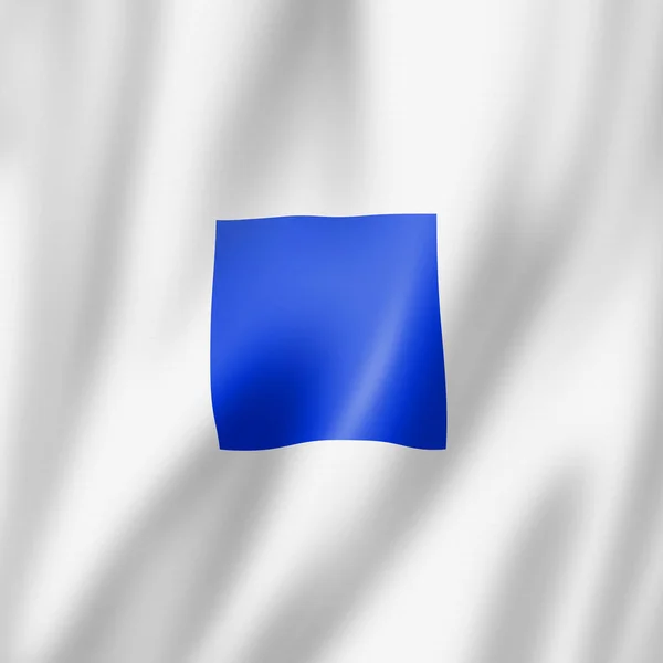 Международный морской сигнальный флаг Сьерры — стоковое фото