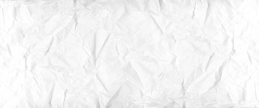 Crumpled paper texture. Banner background
