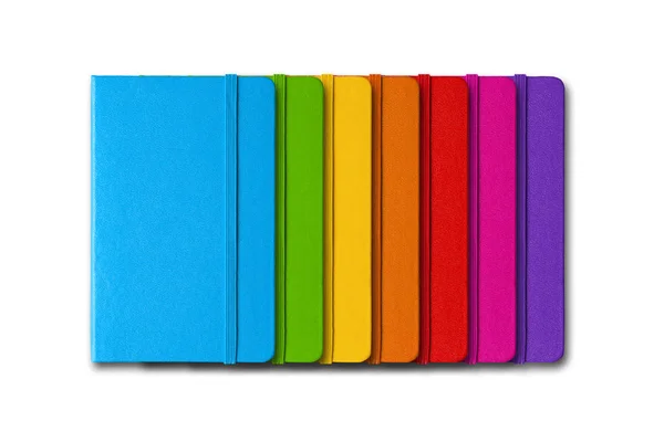 Mehrfarbige geschlossene Notebooks — Stockfoto