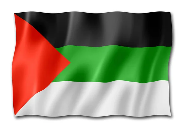 Arabische Lanage-Flagge isoliert auf weißem Grund — Stockfoto