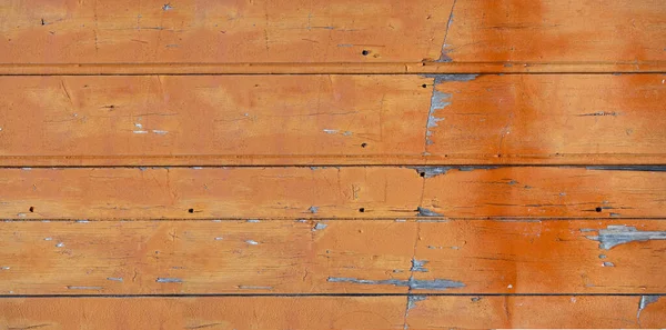 Oude Houten Plank Oranje Geschilderd Banner Achtergrond Textuur — Stockfoto