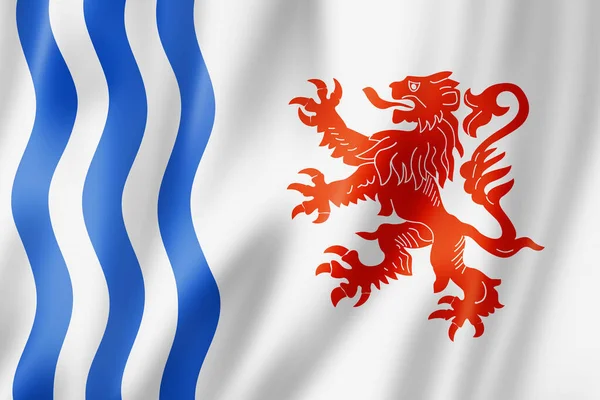 Σημαία Περιοχής Nouvelle Aquitaine Γαλλία Κυματίζει Συλλογή Banner Απεικόνιση — Φωτογραφία Αρχείου