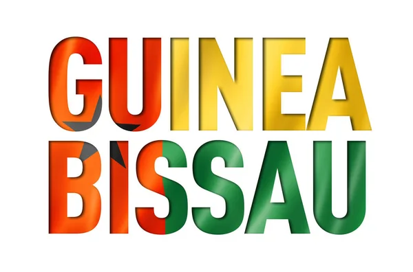 Guinea Bissau Flag Text Font Símbolo Nacional Fundo — Fotografia de Stock