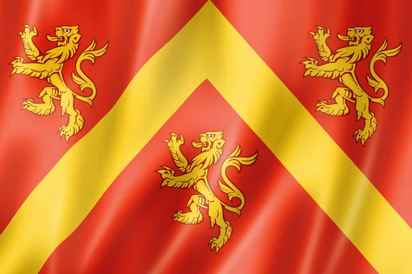 Anglesey County Flag Egyesült Királyság Waving Banner Collection Illusztráció — Stock Fotó