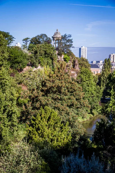 Sibyl Temple Buttes Chaumont Park Paris France — 스톡 사진