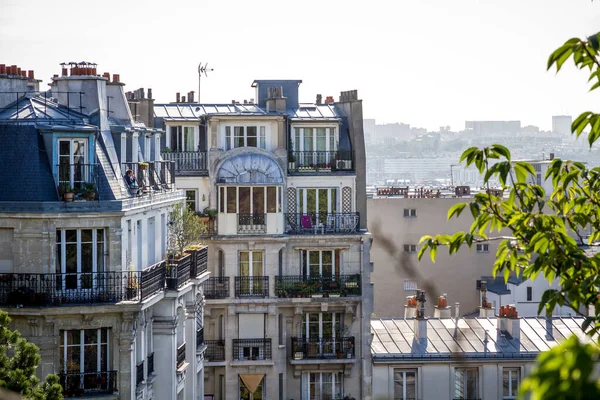 Paris France September 2019 Haussmann Building View Montmartre Hill — Stock Photo, Image