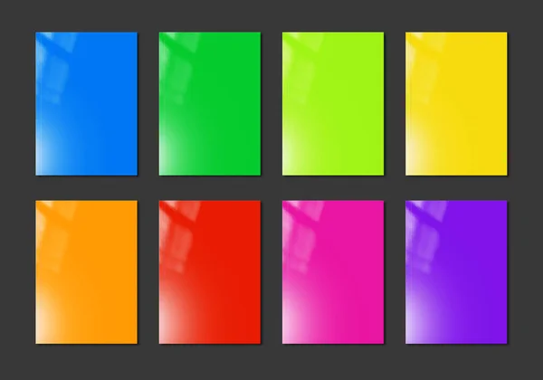 Multi Färg Häfte Täcker Sortiment Isolerad Svart Bakgrund Mockup Illustration — Stockfoto