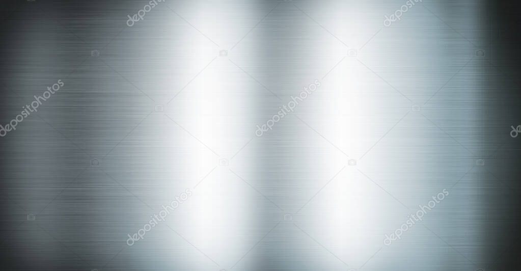 Silver brushed metal. Banner background texture wallpaper
