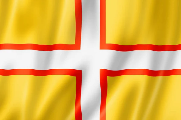 Прапор Графства Дорсет Велика Британія Махає Колекцією Прапорів Ілюстрація — стокове фото