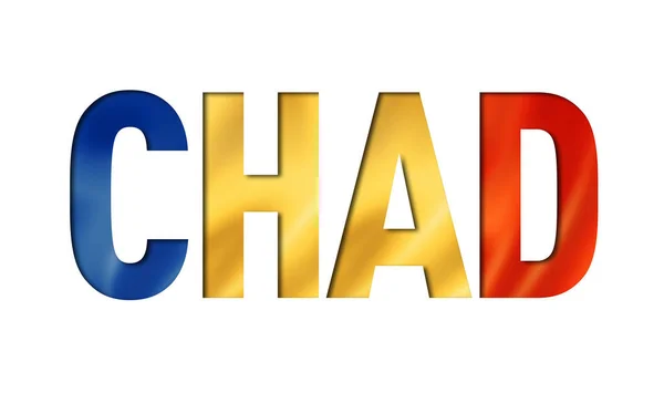 Schriftart Der Tschadischen Flagge Chad Symbolhintergrund — Stockfoto