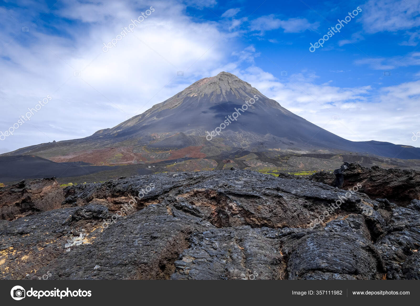 Vulcão Pico Fogo Cha Das Caldeiras Cabo Verde ...