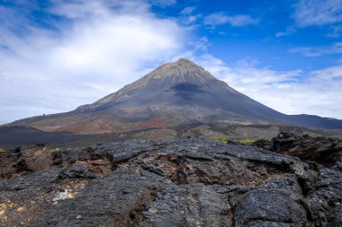 Cha das Caldeiras, Cape Verde 'de Pico do Fogo volkanı.