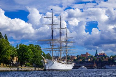 Stockholm / İsveç - 29 Temmuz 2017 - Af Chapman gemisi iskelede