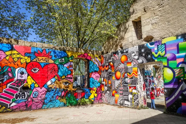 Bordeaux Frankrijk April 2018 Graffitis Darwin Oude Gebouwen Caserne Niel — Stockfoto