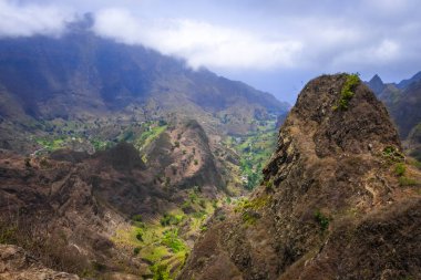 Santo Antao adasındaki Paul Valley manzarası, Cape Verde, Afrika