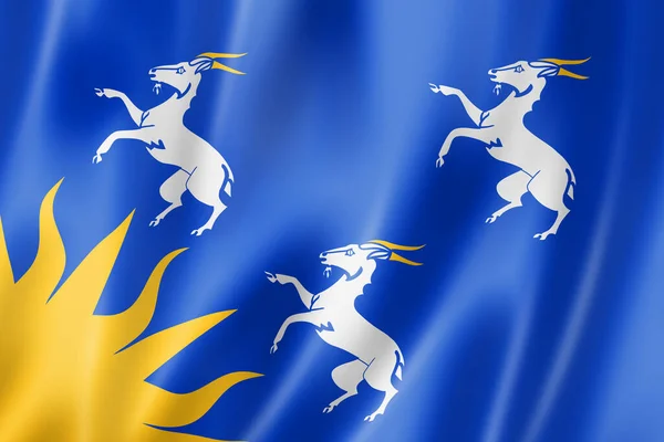 Bandera Del Condado Merionethshire Reino Unido Ondeando Colección Banners Ilustración — Foto de Stock