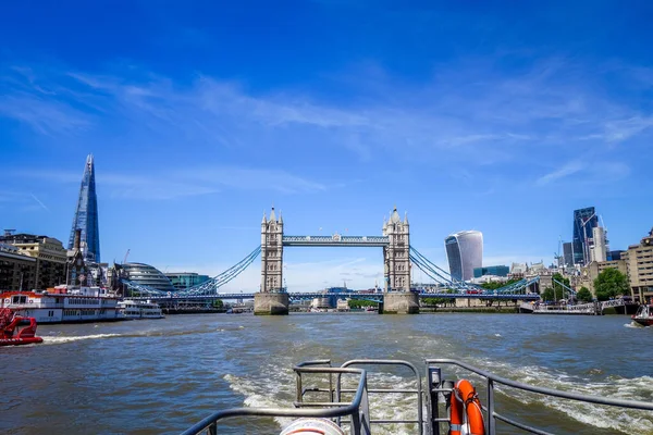 Londyn Czerwca 2017 Widok Tower Bridge Tamizy Budynku Shard — Zdjęcie stockowe