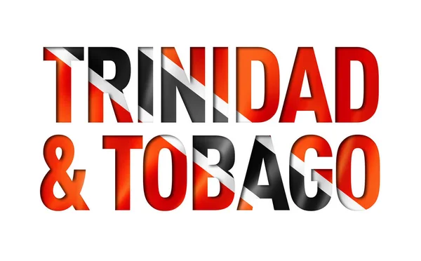 Caratteri Testo Della Bandiera Trinidad Tobago Sfondo Simbolo Nazionale — Foto Stock