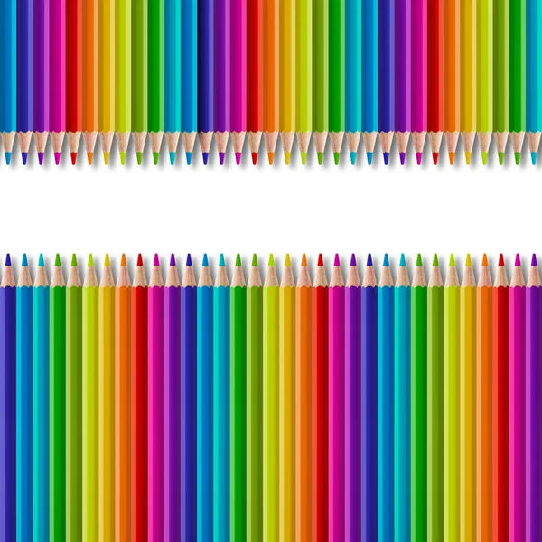 Set Rainbow Color Wooden Pencil Collection Isolated White Background — Stock Photo, Image