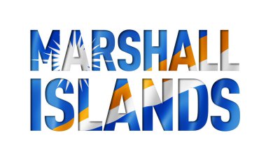 Marshall Adaları mesaj yazı tipi. Ulusal sembol arkaplanı