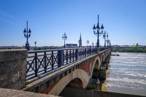 Pont Pierre Ponte Pedra Bordéus França — Fotografia de Stock