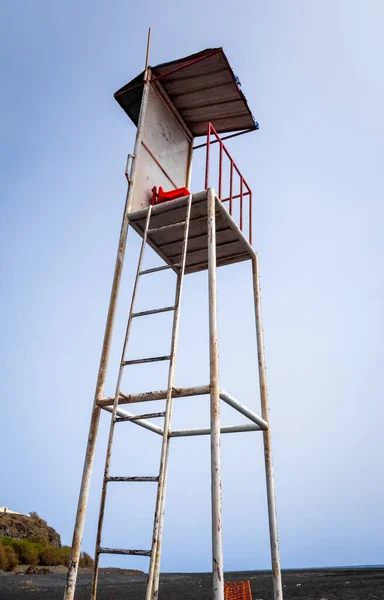 Sedia Lifeguard Tower Nell Isola Fogo Capo Verde Africa — Foto Stock